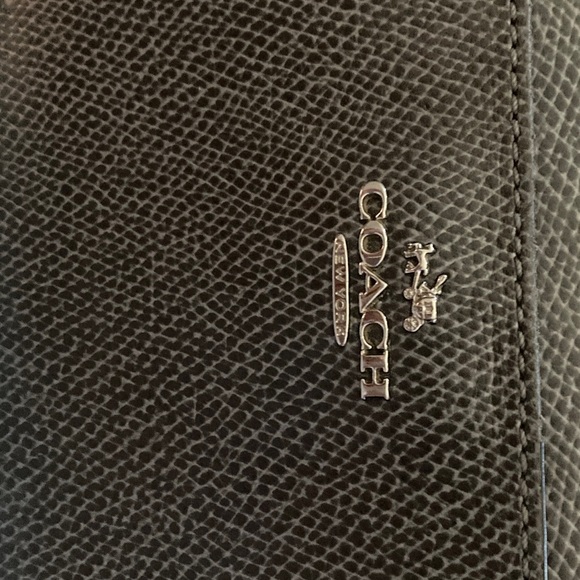 Coach Gray Metallic Zip Around Wallet - Picture 2 of 5